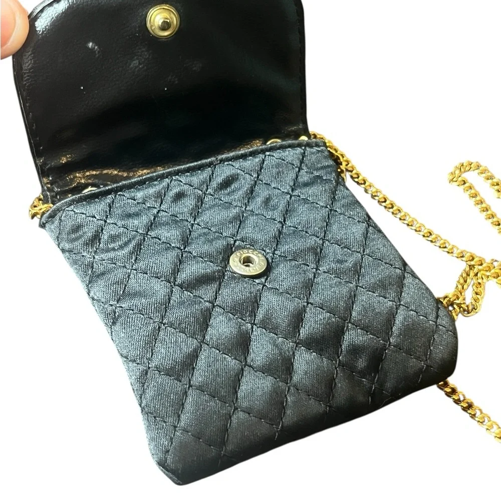 Vintage Chanel Black Quilted Micro Bag - with Chanel Gift Bag - Picture 10 of 15
